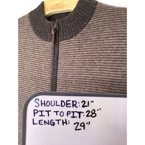 Pendleton Shetland Wool Sweater Vest Mens Size XXL‎ Brown Washable Leather Trim - Picture 6 of 6